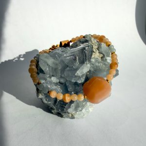 Bransoletka z Kamieniem Słonecznym i Angelitem – Radość, Spokój i Lekkość Energii ☀️💙✨