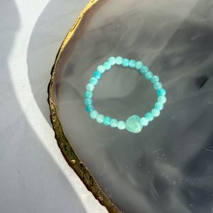 Spokój, Komunikacja, Zaufanie – Amazonit- Pierścionek